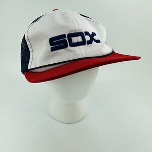Vintage 90s Chicago White Sox American Needle Plain Logo Snapback Hat Cap (HT4)